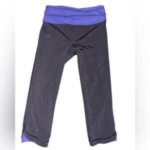 Under Armour Kids' Black and Purple Leggings